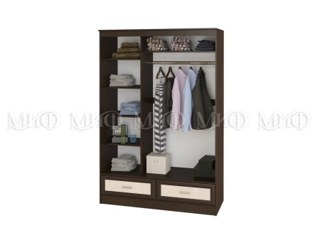 Шкаф-Купе Мальдива Венге/Белфорт (Ш-1500 х В-2200 х Г-580 мм)