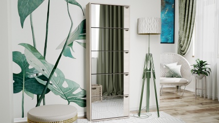 Тумба для Обуви Модерн тип 9 Ясень Шимо (Ш-600 мм x В-1656 мм x Г-230 мм)