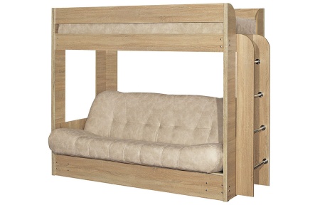 Диван-Кровать Fashion Двухъярусная с Матрасом/Разные Цвета Ш-2090 х  Г-860- х 1730 мм