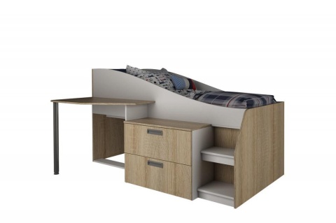 Детский Гарнитур Скаут Дуб Сонома/Белый/Ш-1932 х В-820 х Г-1382 мм